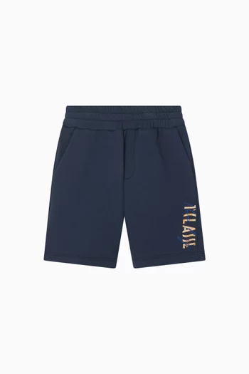 شورت رياضي بشعار الماركة صوف قطني