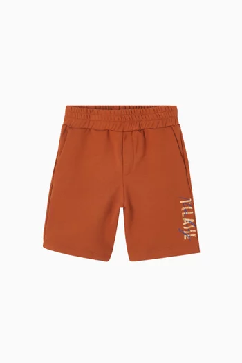 شورت رياضي بشعار الماركة صوف قطني