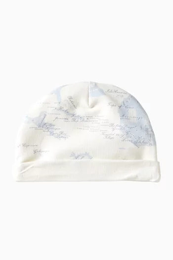 Printed Beanie in Cotton