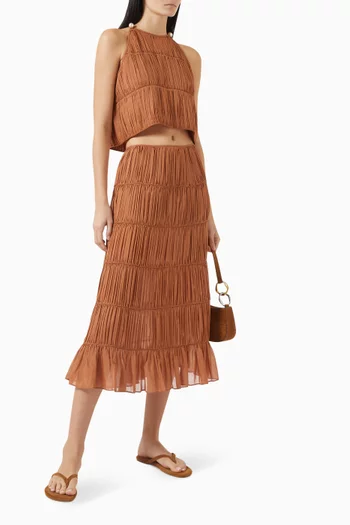 Lea Top in Cotton-silk