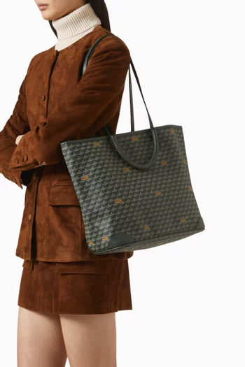 Double Battle 35 Tote Bag in Scale Canvas & Leather