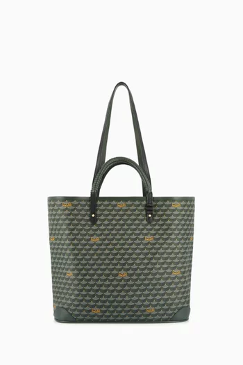 Double Battle 35 Tote Bag in Scale Canvas & Leather