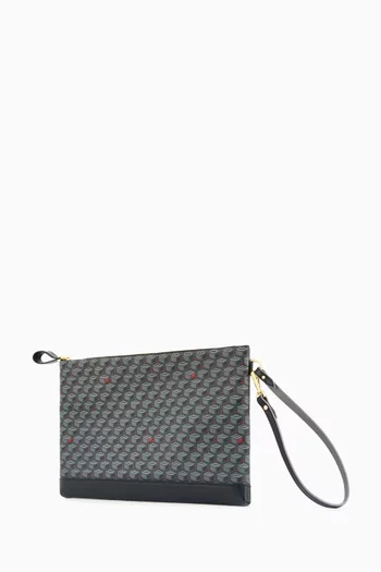 حقيبة بوشيت 29 بسحّاب قنب لاكي يو بنقشة حراشف الأفعى