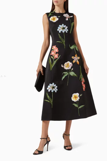 Cleo Embroidered Midi Dress