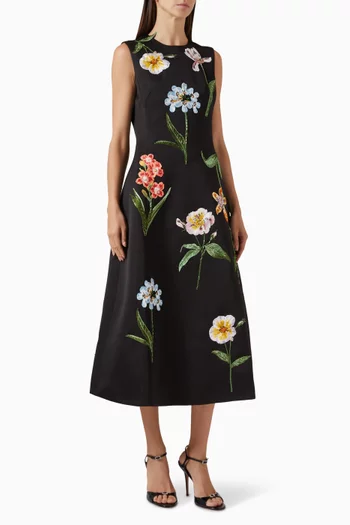 Cleo Embroidered Midi Dress