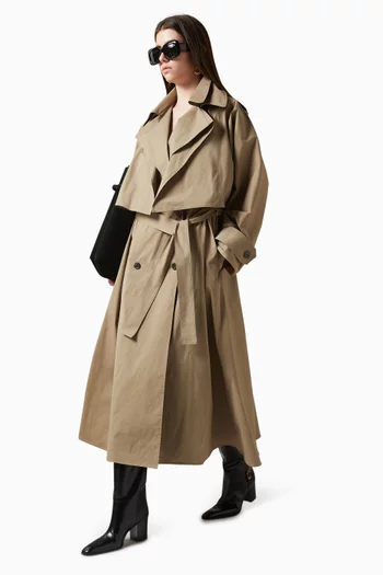 Gia Trench Coat in Cotton-blend