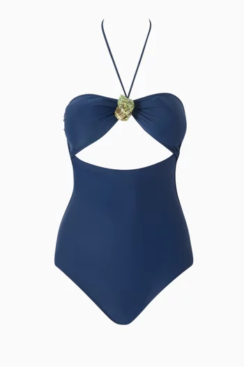 Shell Halterneck One-piece Swimsuit