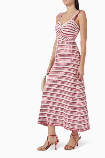 Maris Maxi Dress in Cotton Crochet