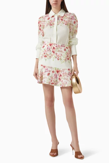 Hailey Mini Skirt in Tencel & Linen