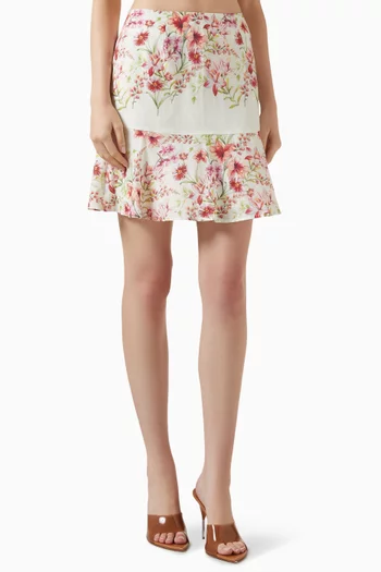 Hailey Mini Skirt in Tencel & Linen