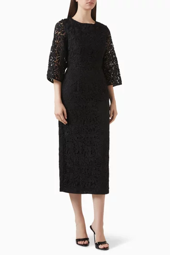 فستان ايريس متوسط الطول دانتيل