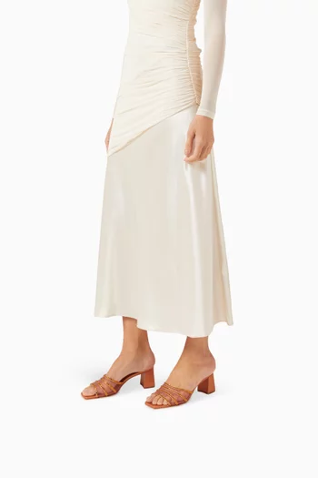 Ikaria 75 Mules in Crystal-embellished Mesh