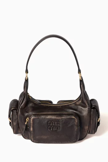 حقيبة بجيوب جلد نابا