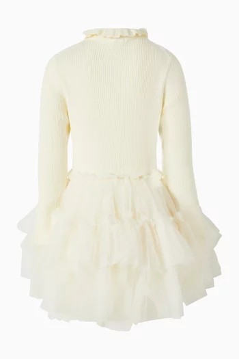 فستان إلين قماش منسوج وتول