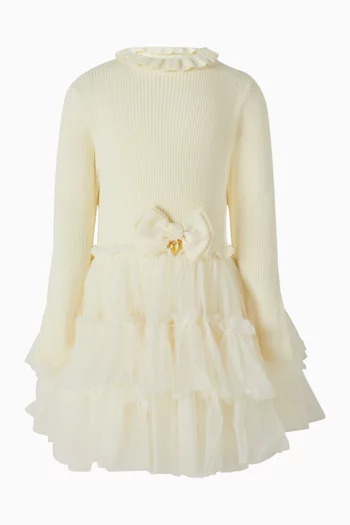 فستان إلين قماش منسوج وتول