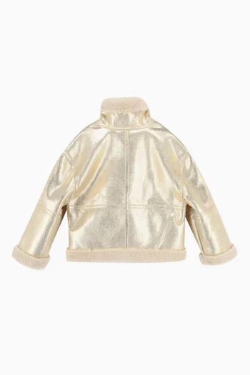 Petra Metallic Fur Jacket