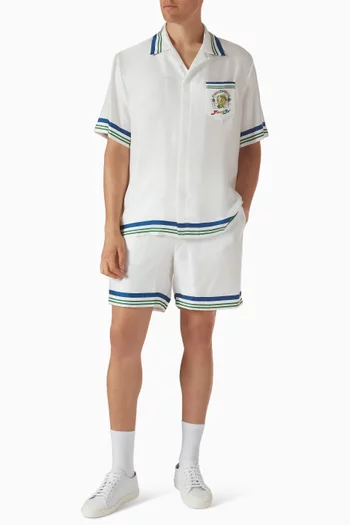 Tennis Club Icon Shorts in Silk-twill
