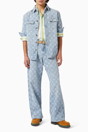 Monogram Shirt in Denim
