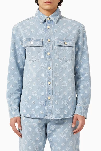 Monogram Shirt in Denim