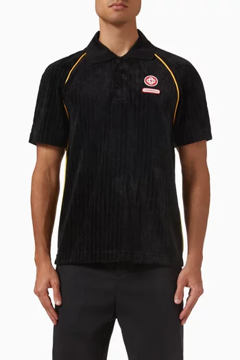 تي شيرت بولو بأكمام رغلان مخمل