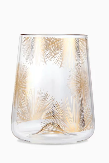 Tamrah Golden Palm Glass Cup