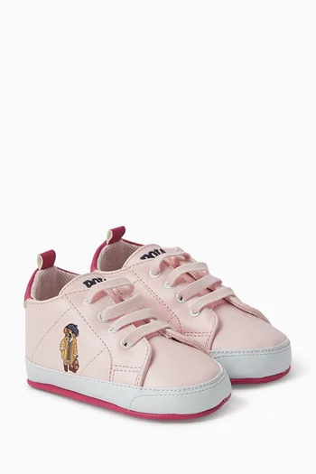 سنيكرز كويلتون بدب جلد صناعي للأطفال الرضع