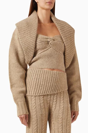 Bandeau Top & Shawl Cardigan Set