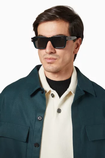 نظارة شمسية بإطار مربع أسيتات