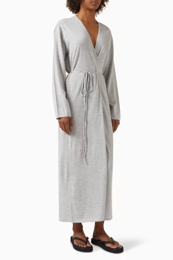 Relaxed Belted Cardigan in Merino-silk