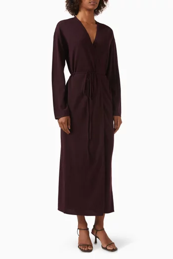 Relaxed Belted Cardigan in Merino-silk