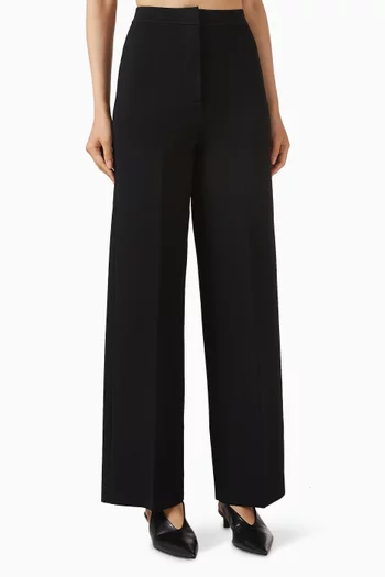 Wide-leg Pants in Crepe-knit