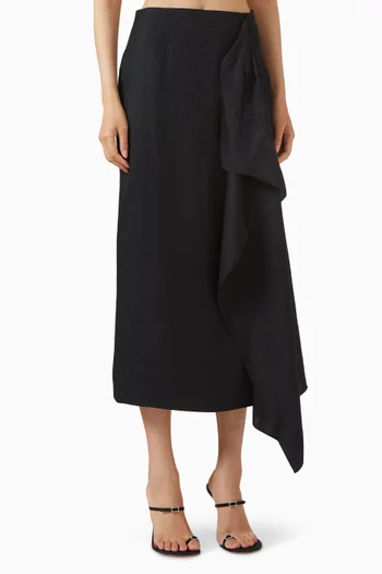 Ruffle Skirt in Silk-jacquard