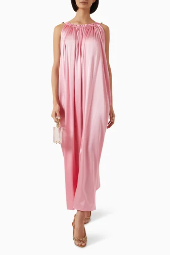 فستان سيبيل طويل سهل الارتداء حرير