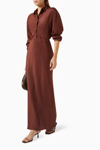 Maxi Skirt in Mulberry Silk