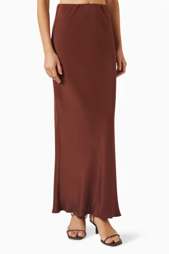 Maxi Skirt in Mulberry Silk