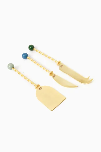 طقم سكاكين جبن بتصميم تورشون، 3 قطع