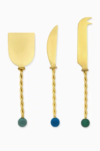 طقم سكاكين جبن بتصميم تورشون، 3 قطع