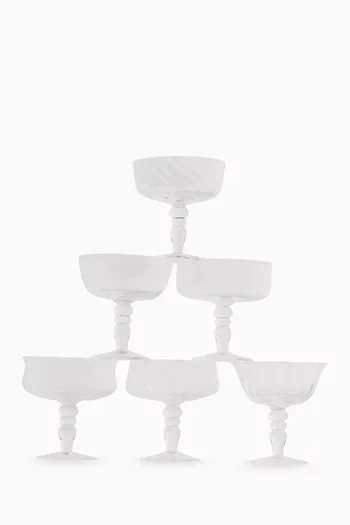 طقم كؤوس ديسيجوال عريضة متنوعة، 6 قطع