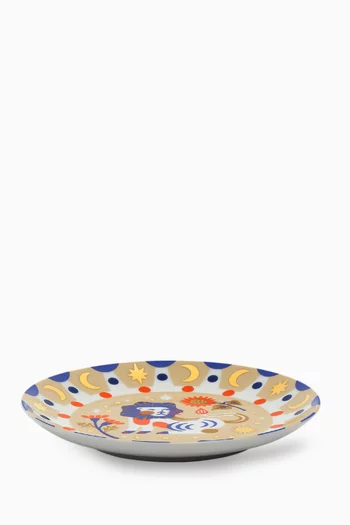 طبق صغير مزين برمز برج الأسد بورسلين