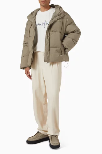 Hooded Puffer Jacket in Nylon