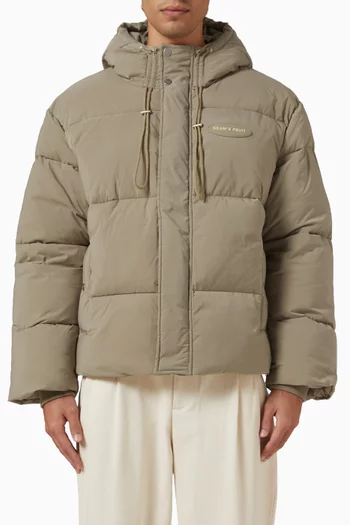 Hooded Puffer Jacket in Nylon