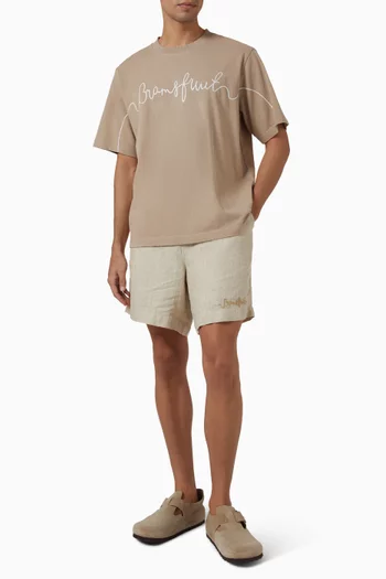 Garden Hose Chain Stitch T-shirt in Cotton