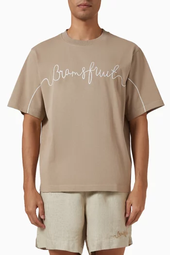 Garden Hose Chain Stitch T-shirt in Cotton
