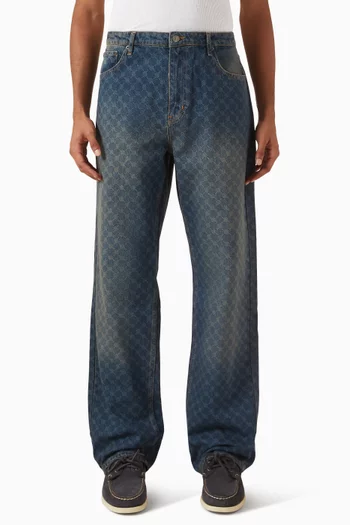 Amba Monogram Jeans in Denim
