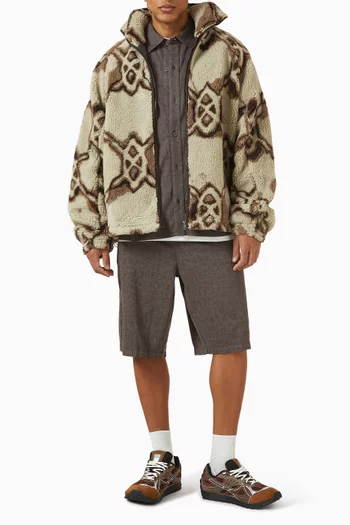Burned Shield Sherpa Hoodie in Fleece