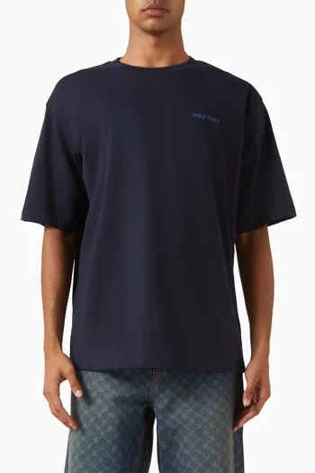 Candle Label Boxy T-shirt in Cotton