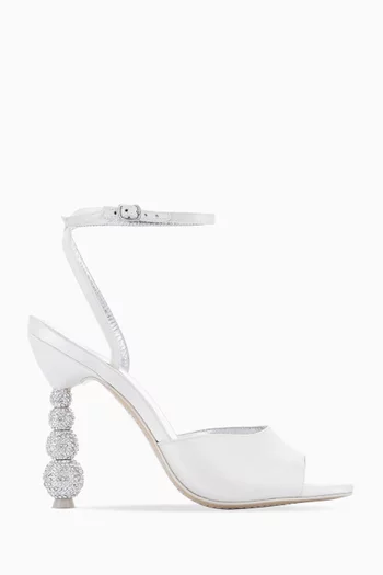 صندل ناتاليا مرصع بالكريستال بكعب 100 مم