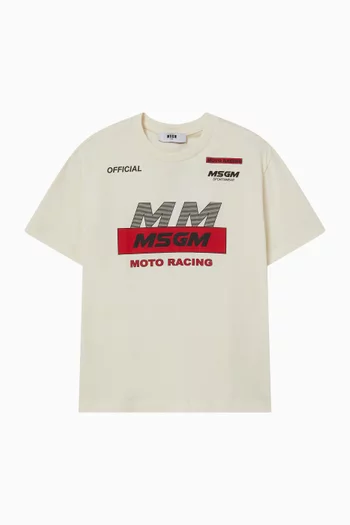 Moto Racing Logo T-shirt in Cotton Jersey