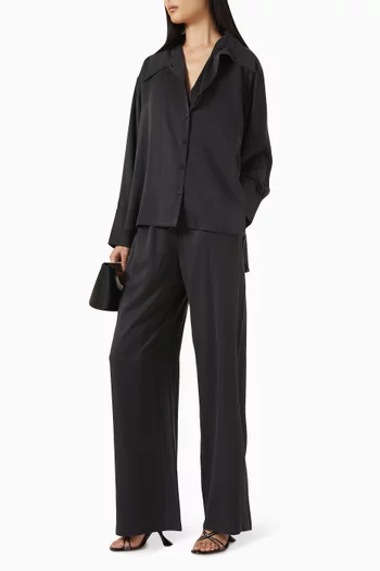 Wide-leg Pants in Silk