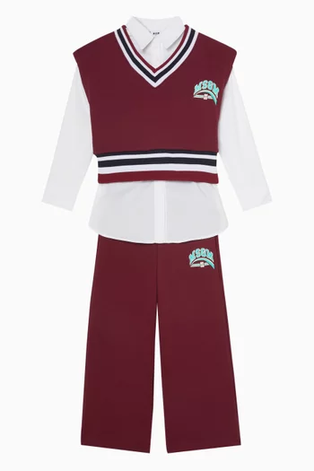 Logo Sweatpants in Cotton Fleece